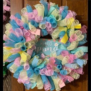 Spring door wreath